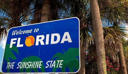 Welcome to Florida sign
