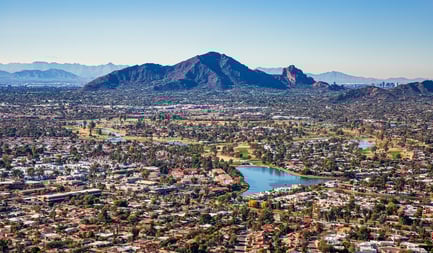 Aerial view of Scottsdale Arizona